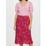 Sézane  Sandy Midi Skirt, Fuchsia Floral, FR44/US12 Photo 4