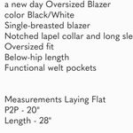 A New Day Black/White Pinstripe One Button Blazer Sz XS NWT MSRP: $40 Photo 9