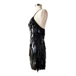 THE ATTICO Sequin Fringe Mini Dress Black Cocktail Designer Italy LBD IT 38 US 2 Photo 4