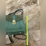 Viola Castellani Olive Green Leather & Suede Convertible Backpack/Handbag Photo 3