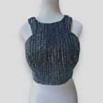 B Darlin B. Darlin Crop Top Beaded Mermaidcore Mermaid Padded Lined Size M 7/8 Fa…​ Photo 1