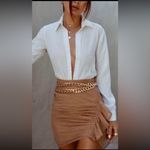 Camila Coelho  Tan Skirt casual revolve fall mini classic lace formal party $140 Photo 2