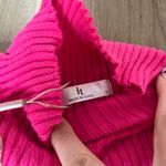 Amazon Hot Pink Women's 2024 Fall Long Sleeve Turtleneck T Shirt Ribbed Knit Sweater Slim Fit Basic Photo 4