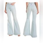 Alice + Olivia  Light Wash High Rise Bell Bottom Flare Jean in Space Oddity Size 25 Photo 1