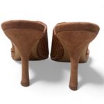 Something Navy Tan Croc-Embossed Mules Photo 2