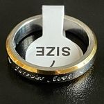 4mm gold silver forever love ring size 7 Photo 6