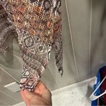 Cute Y2K style oversized aztec print crochet sweater top Boho coquette Brown Photo 7