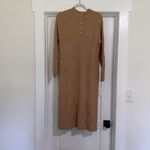 Talbots Mockneck Sweater Dress Women L Petite Toasted Coconut Photo 2