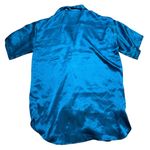 Victoria's Secret Vintage Gold Label Victoria’s Secret electric blue long sleeve sleep shirt P/S Photo 3