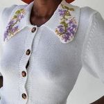 Tach Clothing Kalinka Floral Embroidered Knit Cardigan Top NWOT Photo 1