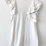 See By Chloe  Ruffled Tunic Shirt Dress in White Photo 6