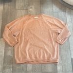 Aerie  Loungewear Orange Velour Oversized Fit Crewneck Sweatshirt. Photo 5
