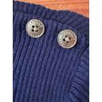 Ralph Lauren Lauren Striped Knit Top with Gold Button Detail - Nautical Chic Photo 5