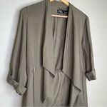 ZARA  Olive Green Drape Parka Jacket Small XS Photo 1