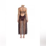 Free People Brown Crochet Asymmetrical Beach Cover Up Dress Boho Resort Small Photo 13