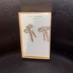 Isaac Mizrahi New  Gold Bow & Tassel Earrings Round & Baguette Crystals Photo 3