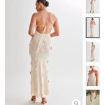 Chic Cream Floral Maxi Dress White Size L Photo 1