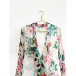 Rococo Sand Isa Wrap Dress Size XS Silk Floral Long Sleeve Mini Bohemian Resort Pink Photo 4