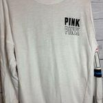 PINK - Victoria's Secret 𝅺Women’s VS PINK Lightweight Sweatshirt Tshirt Sleeve Details White Size S Photo 0