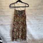 ZARA  Slip Dress Womens Small Floral Print Mini Short Spaghetti Strap Plunge Neck Photo 4