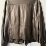 INC  International Concepts black faux leather Jacket XL Photo 4