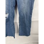 Avec Les Filles  High Rise‎ Straight Jeans Size 30 Distressed Cropped Blue Denim Photo 11
