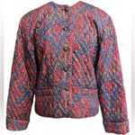 Vintage David Brooks Womens Medium Size 10 Paisley Quilted Blazer USA Multiple Photo 0
