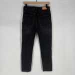 Dear John  Jean Womens 26 Black Whiskering Denim Cotton Distressed Crop High Rise Photo 7