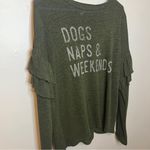 Xhilaration Olive Green Women's Graphic Top Photo 2