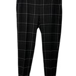 Elie Tahari  Womens Black White Windowpane Plaid Dress Work Pants Size 8 Photo 0