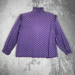 Lucky Me Shirt Womens Large Purple White Floral Bohemian Peasant Prairie Vintage Photo 2