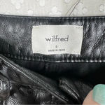 Aritzia Wilfred Black Faux Leather Melina Straight Leg Pants Photo 2