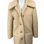 & Other Stories & Other Stories Beige Tan Faux Shearling Sherpa Button Down Teddy Coat Jacket S Photo 0
