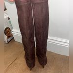 Brown Faux suede leather sock boots size 8 1/2 Photo 6