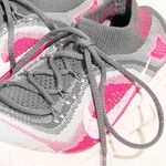 Nike Free RN Flyknit Women's Size 8 Running Shoes Gray Pink Low Top Sneakers Photo 1