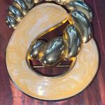 DAY LOR Vintage Enamel & Gold Tone Belt Buckle Gold Photo 4