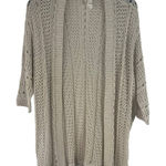 Bethany Mota  Women's Size Medium Cream Open Knit‎ Cardigan Sweater Photo 0