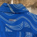 COOGI Y2K Early 2000s Blue/White  Button Down Detailed Pattern Top Photo 5