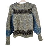Ted Baker  London Multicolor Gray Blue Yellow Wool Blend Chunky Knit Sweater sz 2 Photo 3