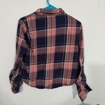 Love Tree  Cropped Button Down Shirt w/ Roll Tab Sleeves Women's Size Large Photo 5