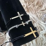 Cross Braided Bracelet Trio Perfect Stocking Stuffer Black Photo 2