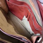 Texier Leather Satchel Shoulder Bag Work School Travel Vintage Redish Brown Red Photo 11