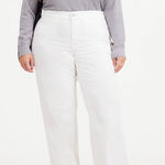 Madewell Pants Womens 33 Emmett Wide-Leg Corduroy Welt Pocket Edition White NEW Photo 0