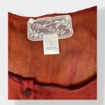 Nick and Mo 100% Silk Red 3/4 sleeve top Size L Size L Photo 1