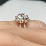 Handmade Clear Cz flower Stainless Steel Ring - size 6.25 Photo 2