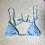 SheIn Light Blue Floral Triangle Bikini Top Photo 1