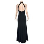 BHLDN Juliana Halter Open-Back Side-Slit Stretch Crepe Gown, Black, 2 (US) Photo 7