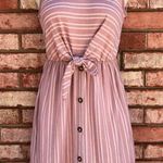 Pink And White Striped Dress Size L Photo 2