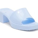 Bamboo NWT  Jelly Chunky Block Heel Sandals Spice-01 Blue Size: 7 Photo 1