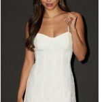 Lulus  Dainty Personality Ivory Lace Seamed Bustier Mini Dress Stretch Small NWT Photo 1